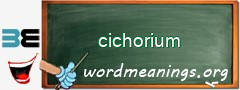 WordMeaning blackboard for cichorium